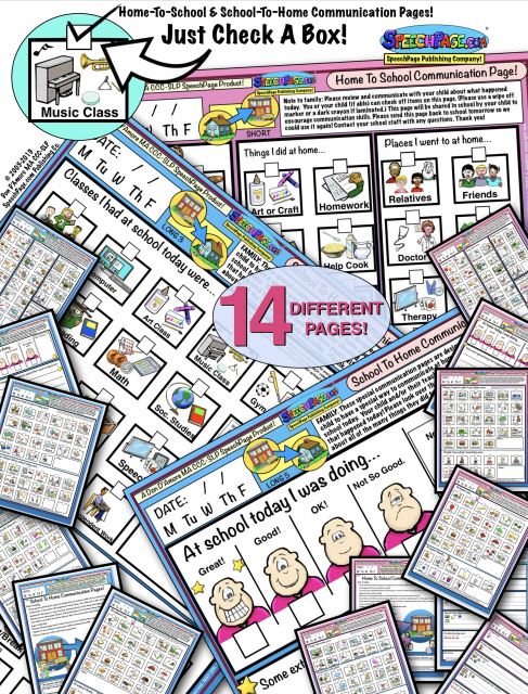 Home To School & School To Home Communication With Symbols! 15 Page Combo!